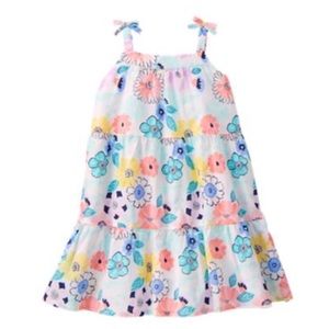 Gymboree Tropical Breeze Tiered Floral Cotton Sundress Summer Dress 6-12 months